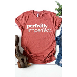 A great statement Tee!   It's our imperfections that make us interesting, so let's embrace being "Perfectly Imperfect". Graphic t-shirt
