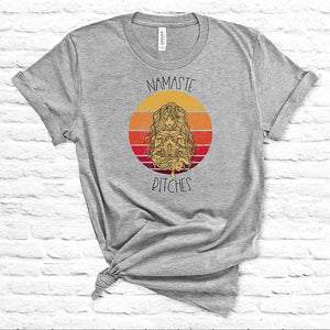 Namaste T-Shirt The mindful art of not giving a Sh*t. Fits like a well loved favorite! Super soft and comfy. Namaste tshirt, yoga tshirt, funny zen tshirt
